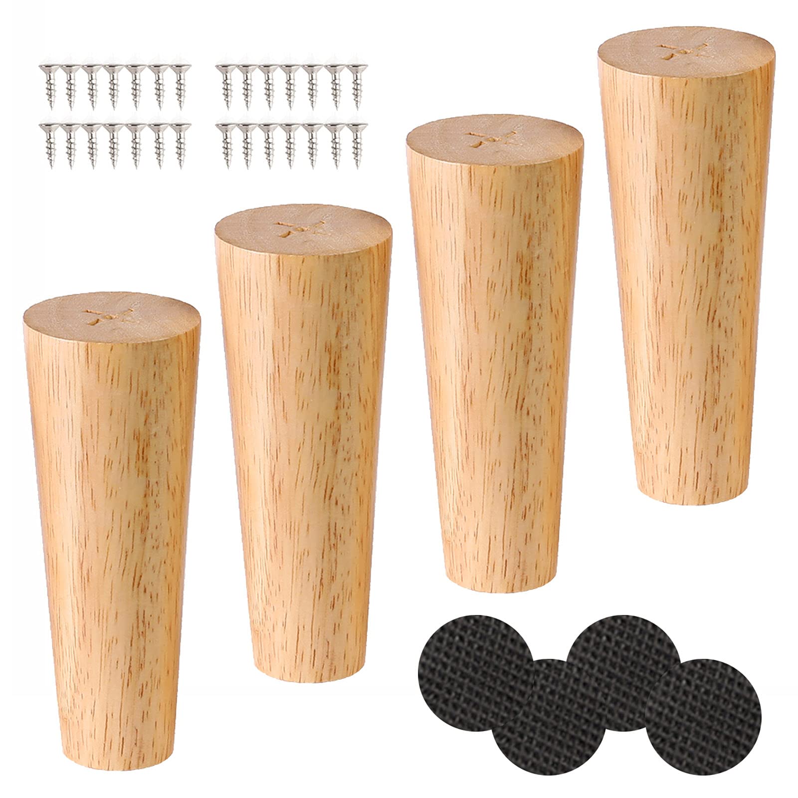 Patas de madera para mesa de diseño robusto para sofás y escritorios elegantes