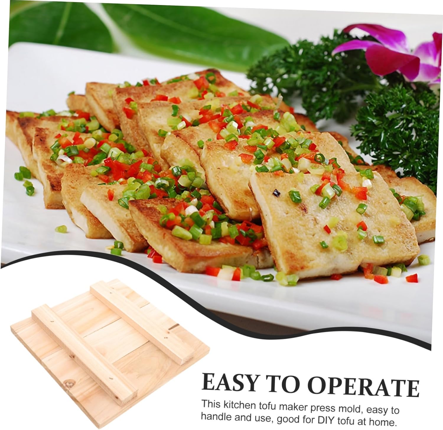 Wooden Tofu Press Board Mold Tofu Maker Cheese Press Mold Handmade Squeezer