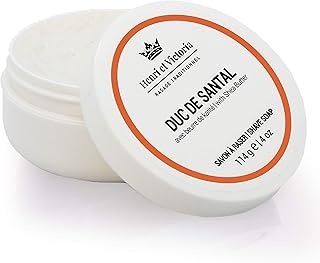 Duc de Santal Shaving Soap Fragrance | Canadian Made by Skilled Artisans | Ultra Glide, Cushioning, Easy Lather, Moisturizing | Chic and Subtle Scent | 114 g (4 oz)