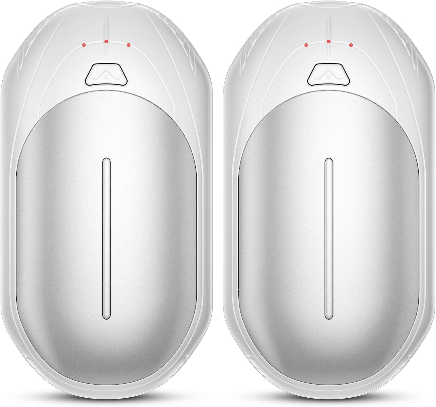 AI Hand Warmers Rechargeable 2 Pack, AI Smart Chips Electric Hand Warmers, 20Hrs Long Safe Heat, Portable Pocket Heater, Gifts for Christmas, Outdoor, Golf, Hunting, Camping Accessories – White