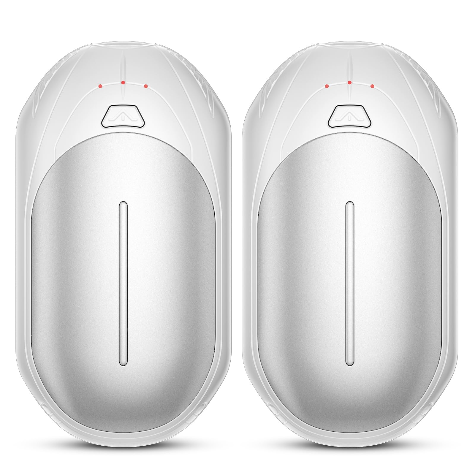 AI Hand Warmers Rechargeable 2 Pack, AI Smart Chips 6000mAh Electric Hand Warmer, 20Hrs Long Safe Heat, Portable Pocket Heater, Gifts for Christmas, Outdoor, Golf, Hunting, Camping Accessories - White