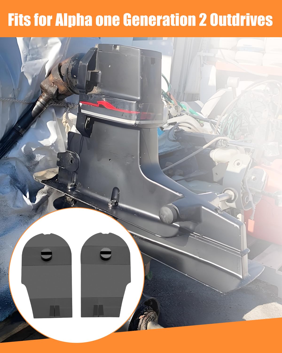 Hulyxayfave 2 Pcs Wear Pad Set Fit for Mercruiser Alpha one Generation 2 Outdrives 1990-Newer, Replacement 814386 814387 8M2015938 8M2015937 879346T30