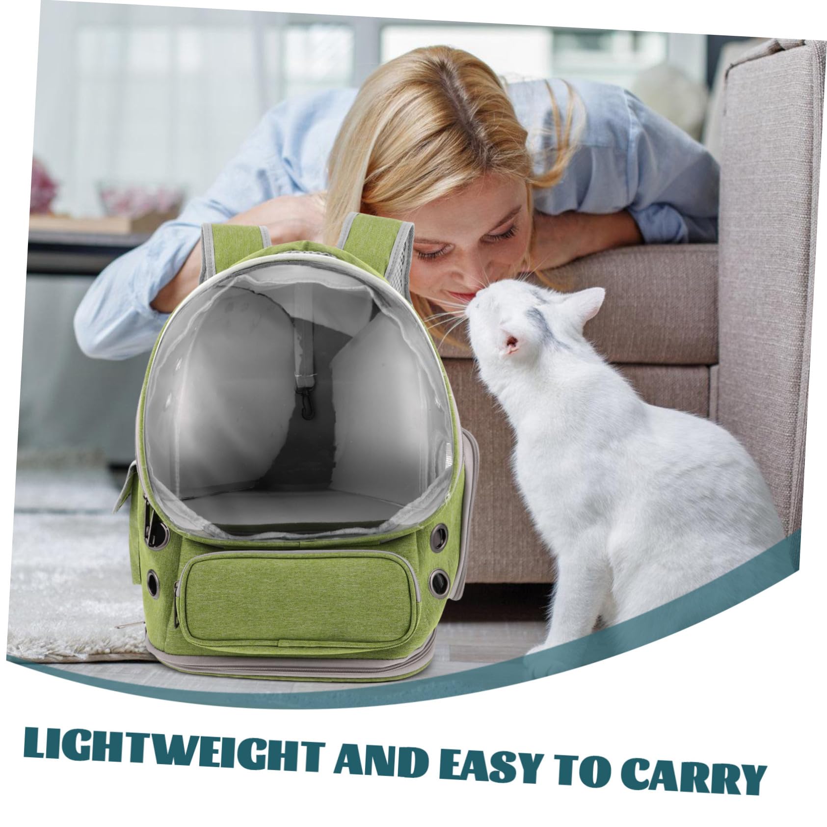 TOYANDONA Mochila Cápsula Espacial Transparente para Mascotas Bolsa de Transporte Plegable para Gatos y Perros Pequeños para Paseos y Viajes al Aire
