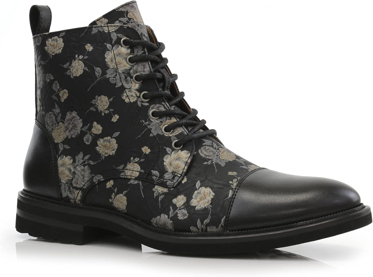 Polar Fox Men's Ankle Dress Boots | Lace-up Casual Fashion Boot Collection | Cap Toe & Plain Toe Styles