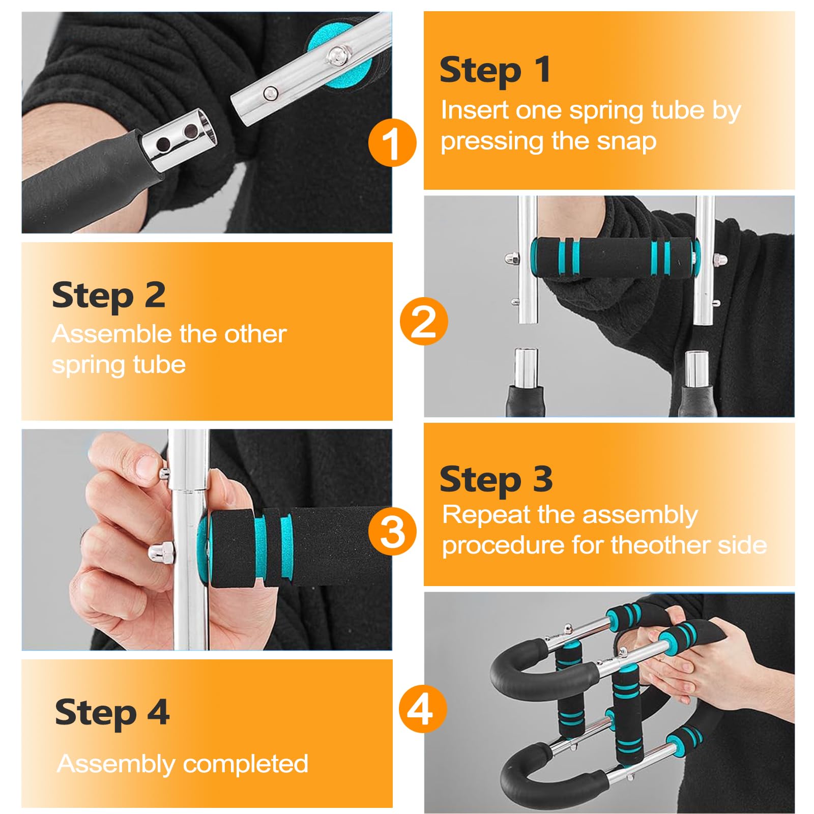 Home Workout Twister Arm Trainer - 40-100lb Adjustable Chest & Forearm Strengthener For S Portable Strength Trainer - View #12