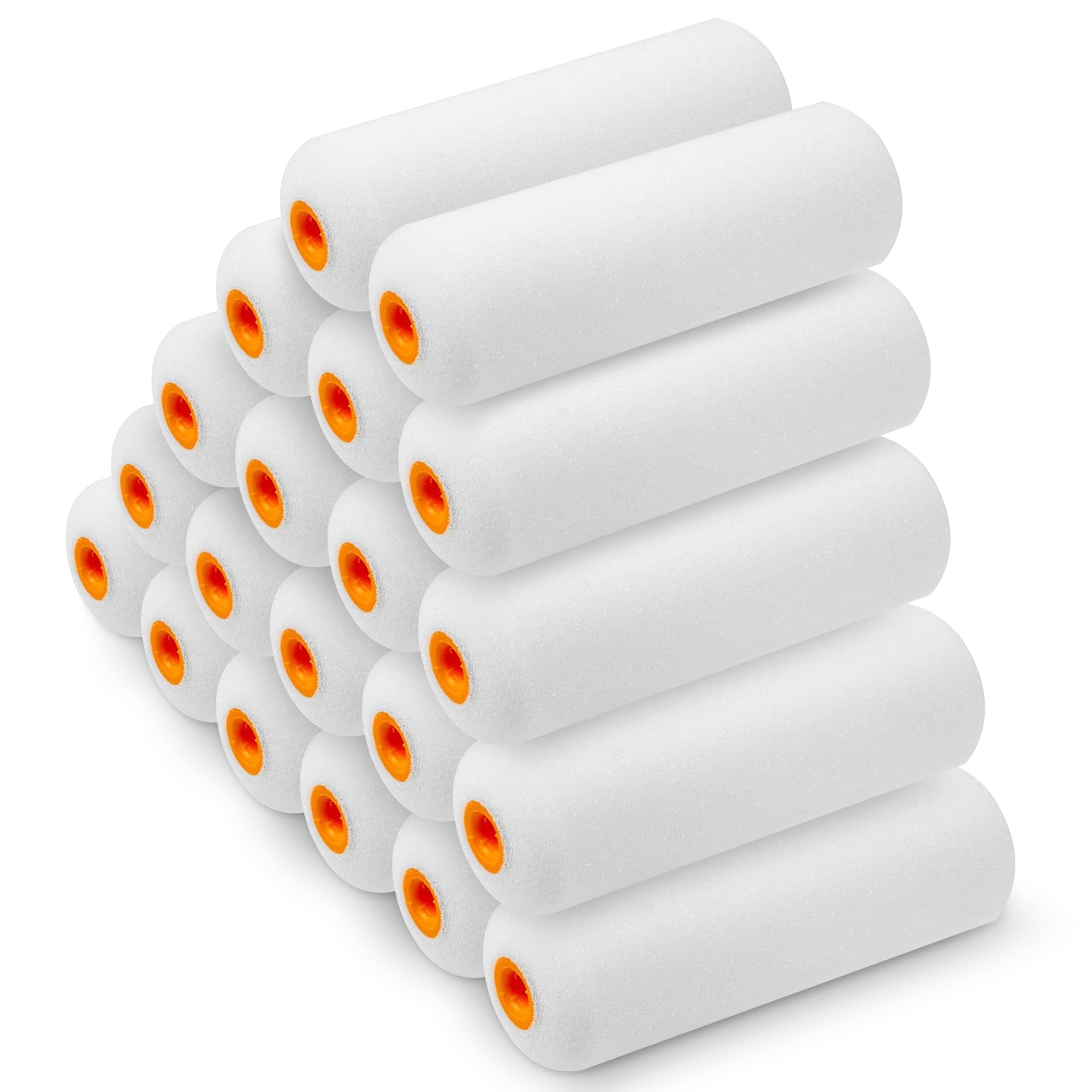 Mini Paint Roller Sleeve – 4 inch(100MM) Small Painting Roller for Emulsion Paint and Gloss Paints with High Density Foam Roller (Pack of 20)