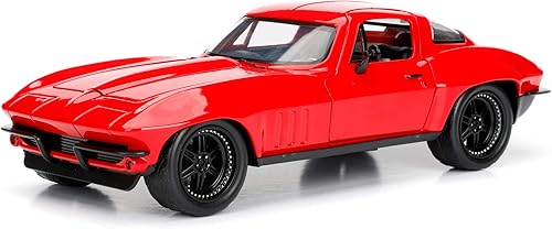 Jada 253203010 Fast & Furious 1966 Chevy Corvette vehículo de juguete, rojo