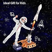 Vista 8 de Doloowee Juguetes de exploración espacial para niños de 3, 4, 5, 6, 7, 8, 9 años, kit de construcción aeroespacial STEM, juguete de cohete espacial