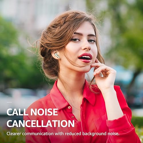 Miniatura 8 de TOZO Auriculares inalámbricos E2 con 2 micrófonos con cancelación de ruido de llamada AI, controladores de 0.394 pulgadas con graves potentes,