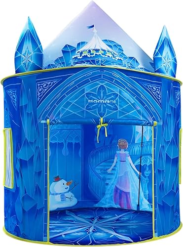 Hamdol Tienda de campaña de princesa juguete congelado para niñas castillo de hielo para niños tienda de campaña para interiores y exteriores casa