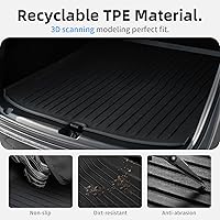 Vista 6 de Revestimientos de carga para todo tipo de clima para el nuevo Tesla Model Y Juniper 2025 2026 Alfombrilla de maletero con alfombrillas de bandeja