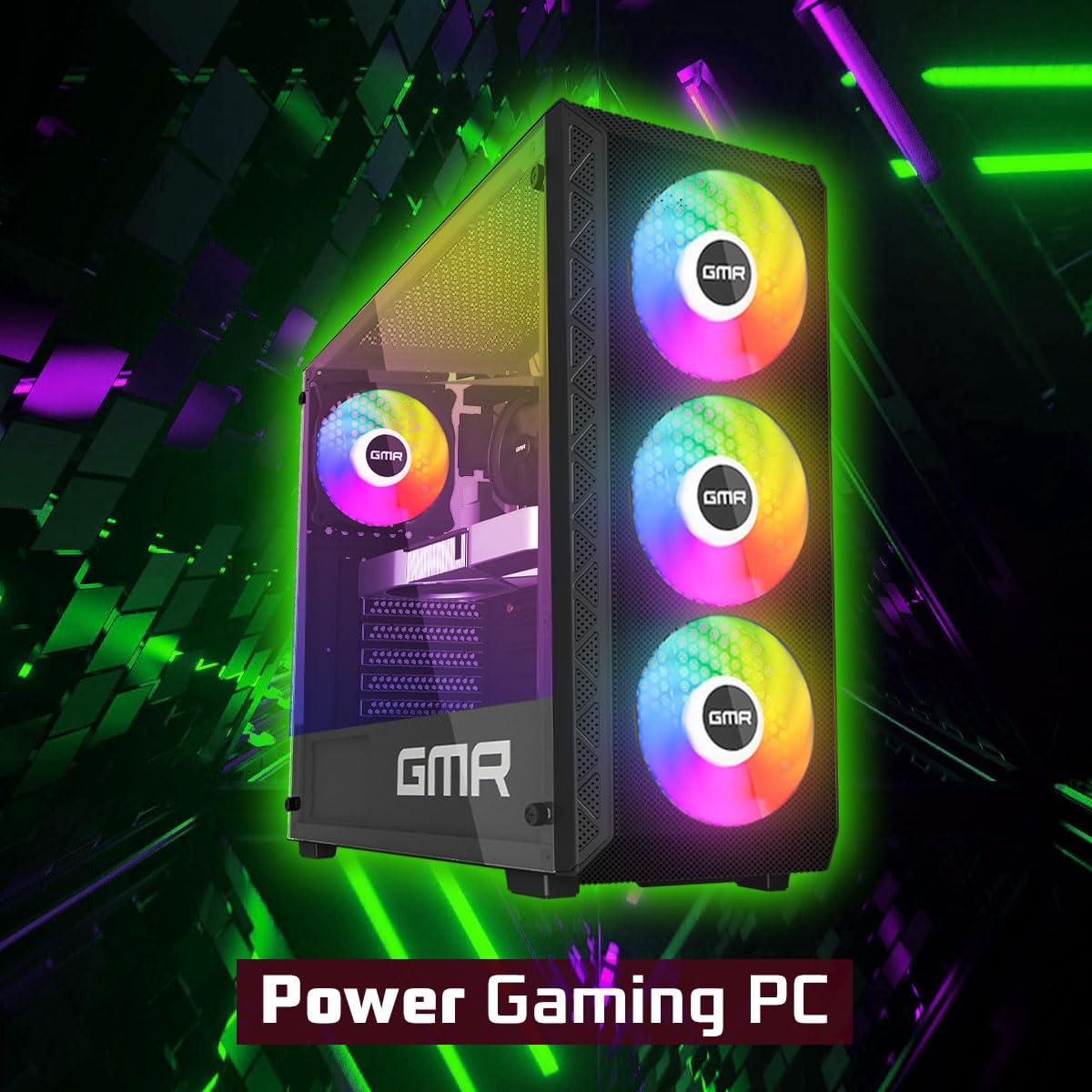 GMR AMD Ryzen 5 2600X, AMD Radeon RX 580 8 GB, 16 GB de RAM, 1000 GB SSD, A320 placa base - Potente PC Gaming para jugadores con Windows 11 Pro y fuente de alimentación de 500 W