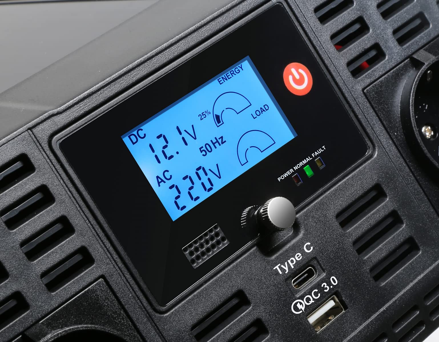 Przetwornica prądu stałego AC 12 V z czystą falą sinusoidalną 2000 W, 12 V do 240 V przetwornica prądu stałego na AC falownik 12 V przetwornica prądu stałego na prąd zmienny TE22