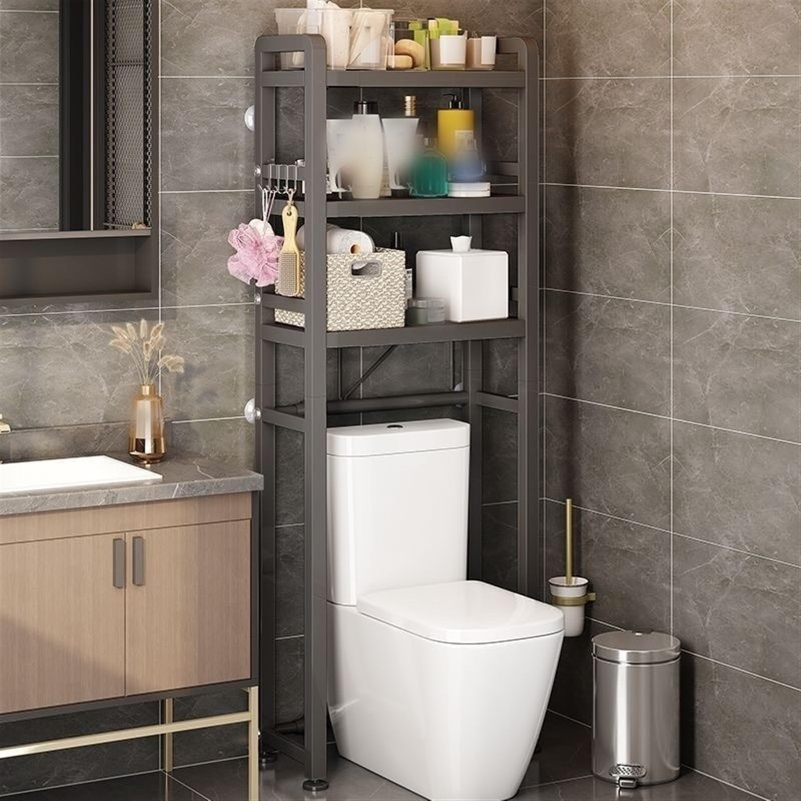 Étagère de salle de bain pour petit espace : finis les lavabos encombrés
