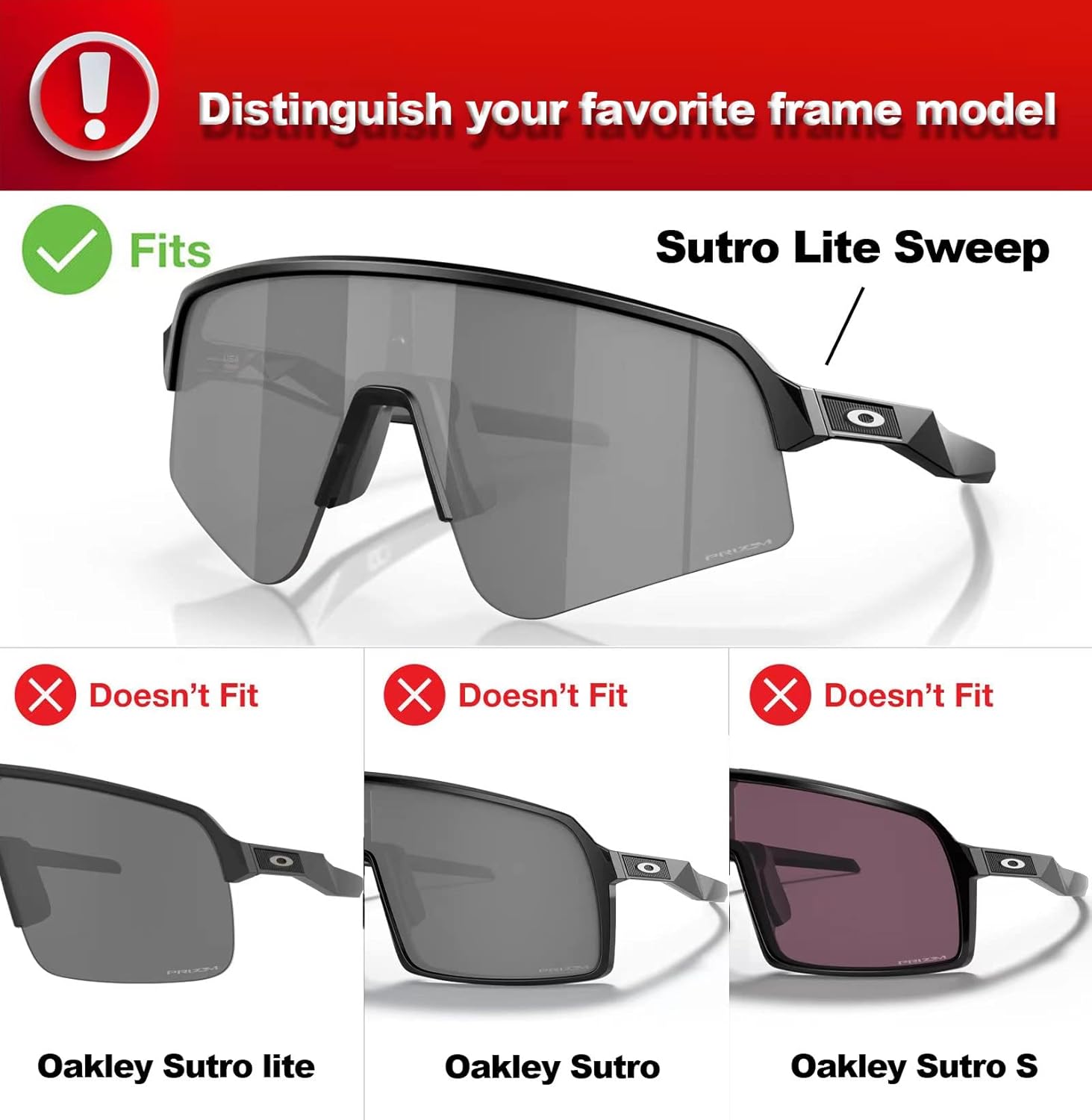 Polarized Replacement Lenses for Oakley Sutro Lite Sweep Sunglasses OO9465