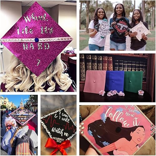 Miniatura 4 de Newrara Gorra de graduación unisex mate para adultos solamente