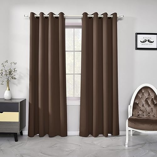 Cortinas opacas con aislamiento térmico para cocina, cortinas de bloqueo de luz de 84 pulgadas de largo, 2 paneles de cortinas de oscurecimiento con Cortinas opacas con aislamiento térmico para cocina, cortinas de bloqueo de luz de 84 pulgadas de largo, 2 paneles de cortinas de oscurecimiento con