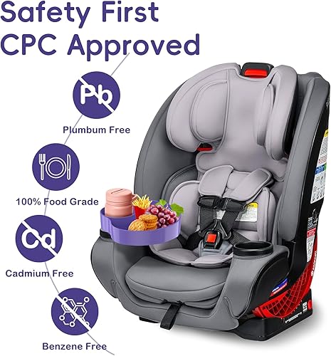 Miniatura 2 de Bandeja de asiento de automóvil para niños, bandeja de viaje con portavasos para bebé, asiento de automóvil para niños, organizador de aperitivos