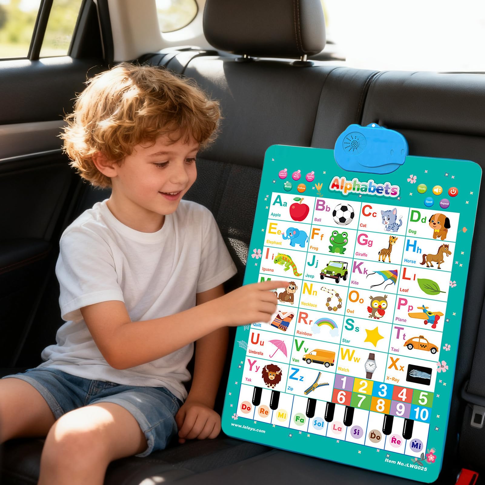 Tabella Elettronica Alfabeto Parete, Giocattoli Elettronici Interattivi Alfabeto, Poster Alfabetos Apprendimento Tattile Tabella Parlante Parete, Divertente Educativo Parlante Giocattolo Didattico