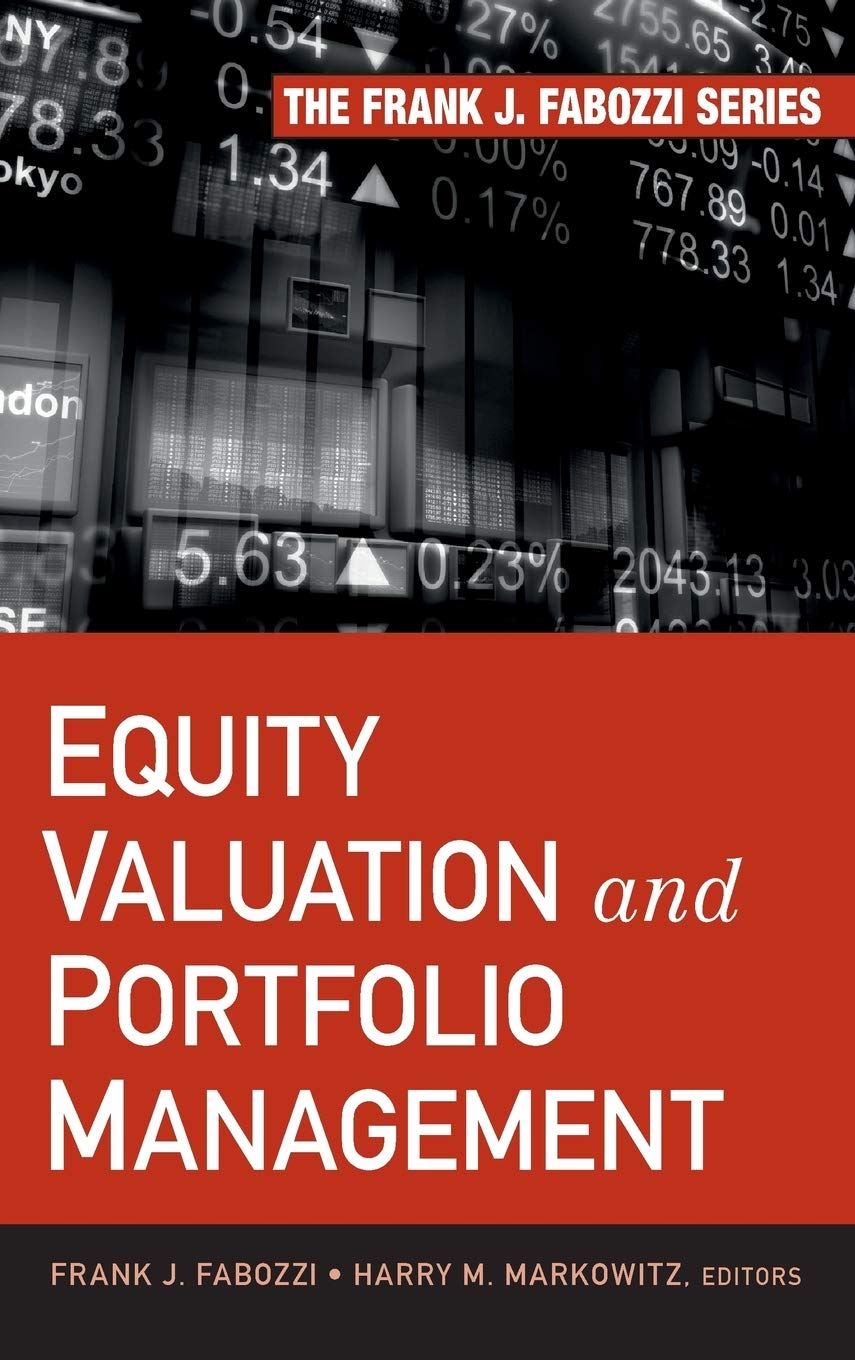Equity Valuation and Portfolio Management Fabozzi Hardback John Wiley & Sons