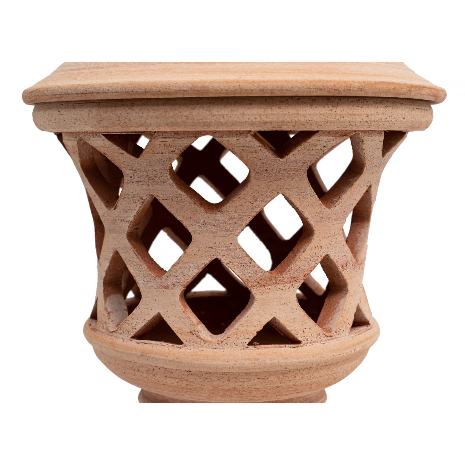 Biscottini Lanterna da esterno in terracotta 54x34x34 cm | Lanterne da esterno portacandele Made in Italy | Lanterne per illuminazione giardino