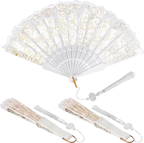 Miniatura 13 de 40 abanicos de mano de madera, exquisitos ventiladores plegables de sándalo de 8 pulgadas para decoración de bodas, elegantes ventiladores plegables