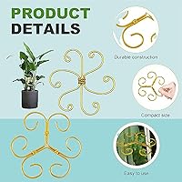 Vista 3 de Juego de soporte para tallos de plantas, soporte de plástico reutilizable para plantas trepadoras, soporte de plantas enrejado para plantas