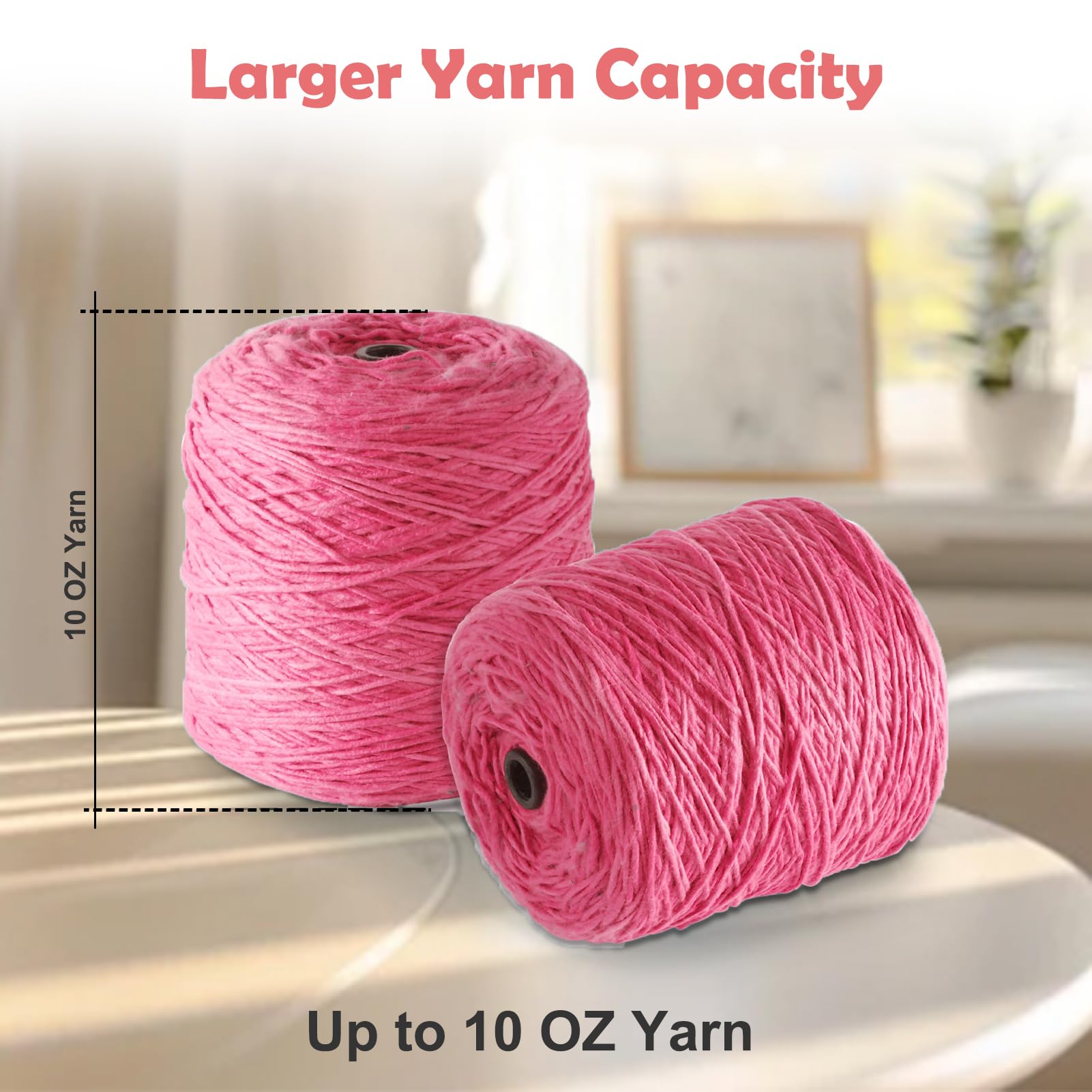 Rulos eléctricos – Automático Yarn Winder, lana, bobinador de bolas, bobinador de hilo para ganchillo con velocidad continua, ayudante ideal para los amantes del punto (rosa)