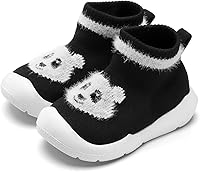 Vista 4 de Engtoy Baby Sock Shoes Baby Walking Shoes Infant Non-Slip Breathable Slippers with Soft Rubber Sole Baby Boys Girls Slip On Sneakers
