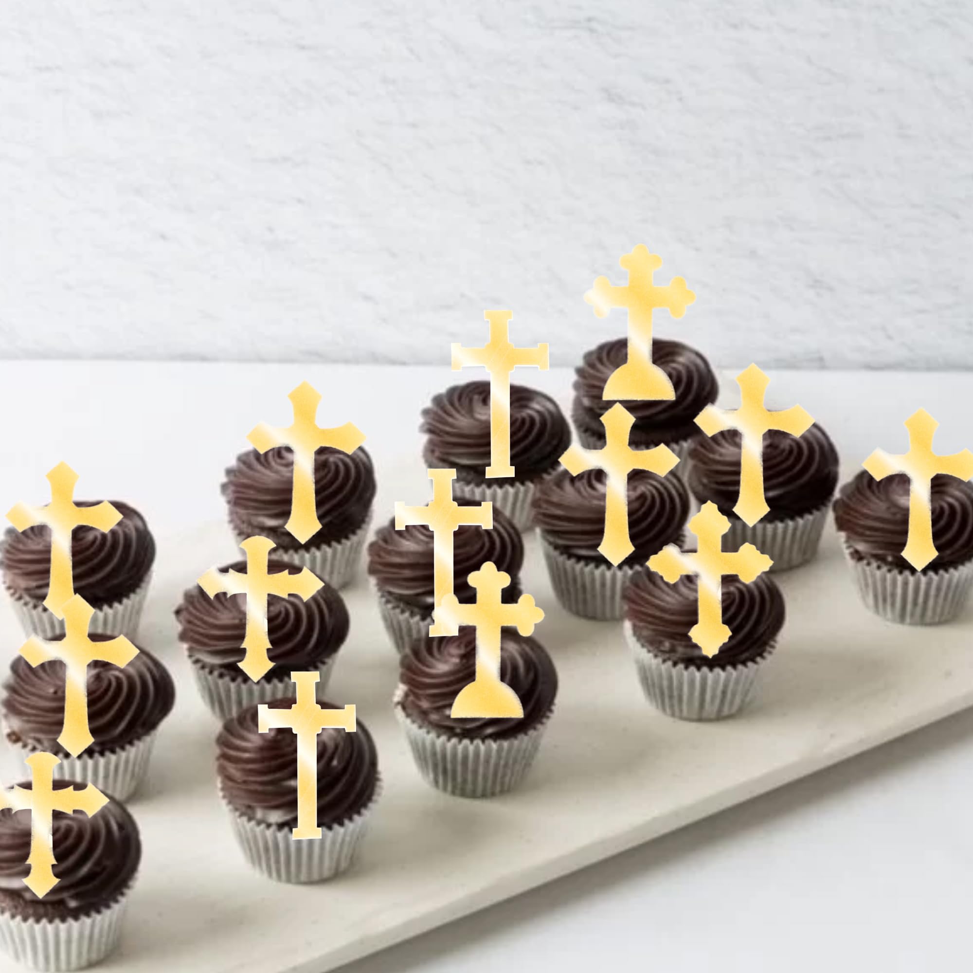 Confezione da 60 decorazioni commestibili per cupcake, in