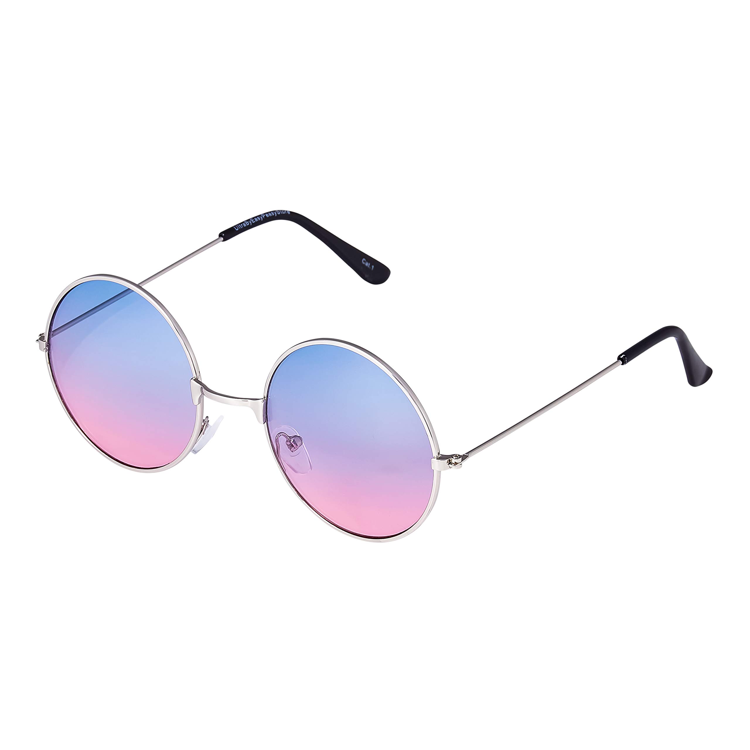 Ultra Large Round Adults Uv400 Sunglasses For Men Women - Pink