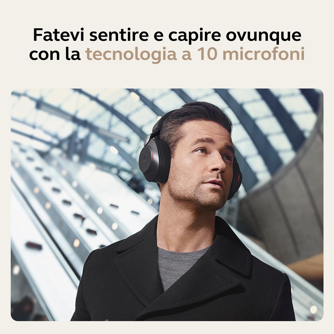 Jabra Evolve2 85 Cuffie wireless per PC - Cuffie stereo con cancellazione del rumore certificate UC con batteria di lunga durata - Adattatore Bluetooth USB-C - Nero