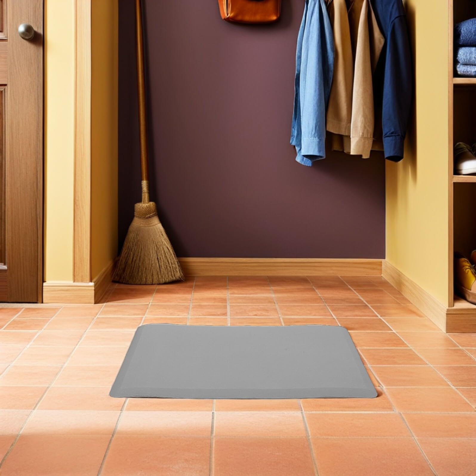 Artibetter Anti Ermüdungs Küchenmatte 44X71X12cm Gepolstert rutschfest Ergonomische Stehmatte für Küche Büro und Wäscherei