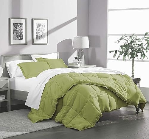 Miniatura 6 de Edredón de cama tamaño individual para todas las estaciones, relleno de edredón acolchado alternativo con pestañas de esquina, cálido para invierno,