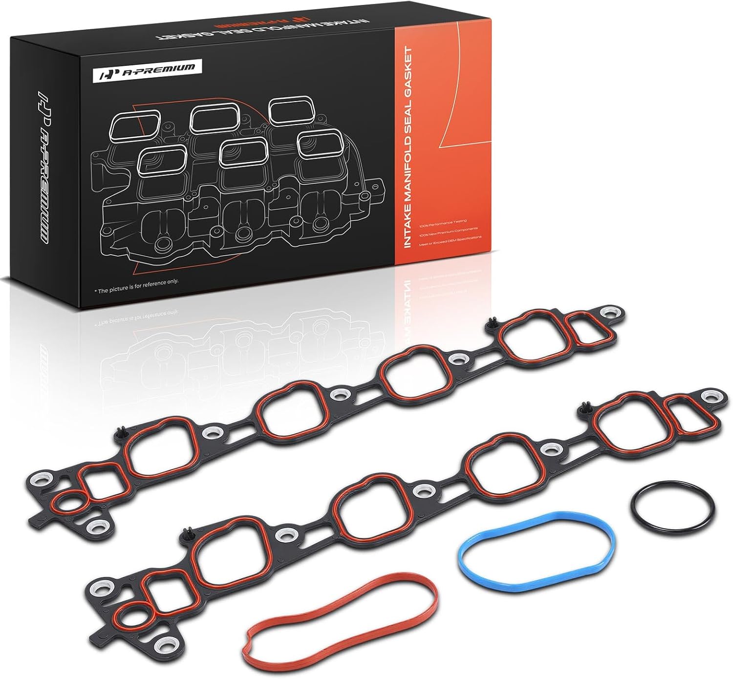 A-Premium Lower and Upper Engine Intake Manifold Gasket Set Compatible with Ford Explorer, E-350 E-450 Super Duty, E-350 E-150 Club Wagon, E-150, E-250, Crown Victoria