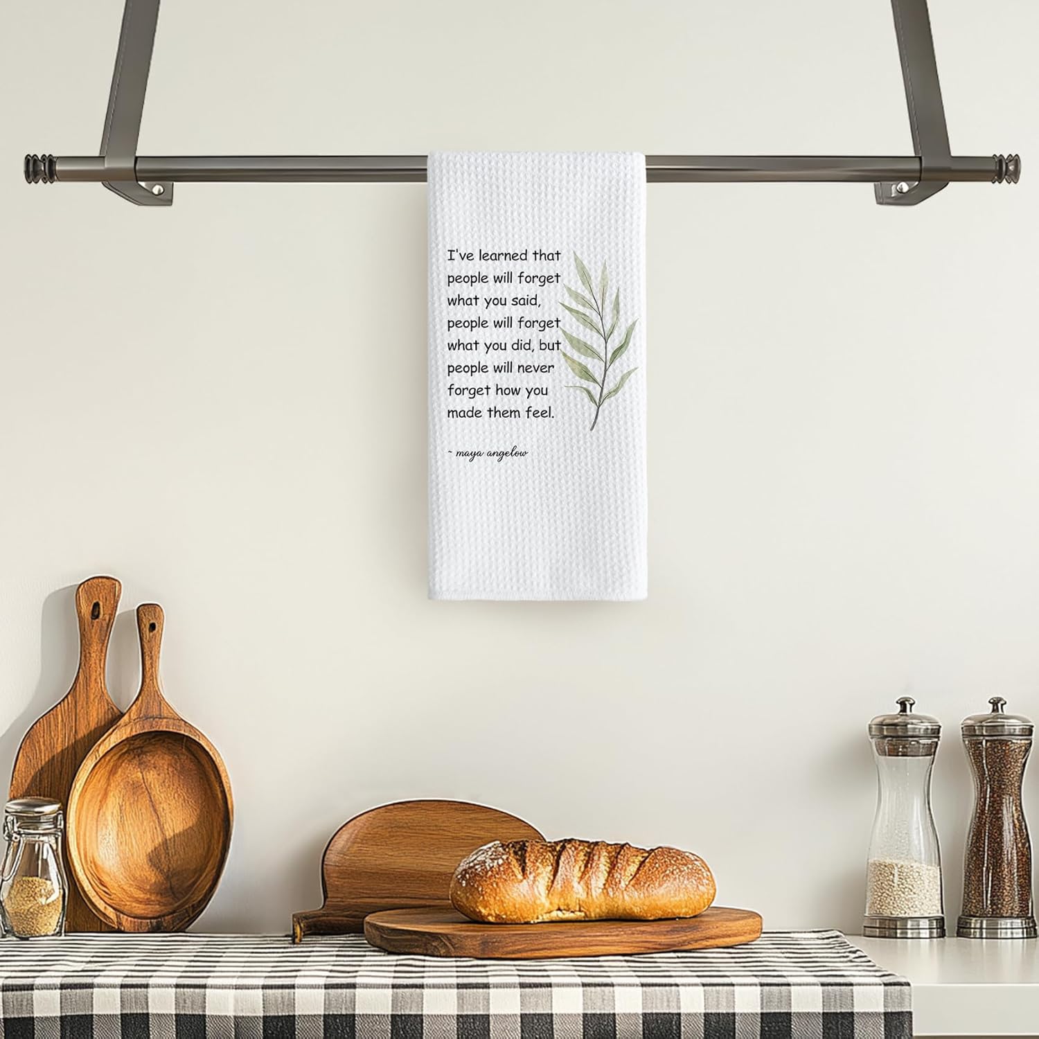 TNUW Hostess Gifts Kitchen Towels - Hostess Gifts for Women,Inspirational Quote Soft and Absorbent Kitchen Tea Dish Hand Towels 16″×24″(White) - Image 3