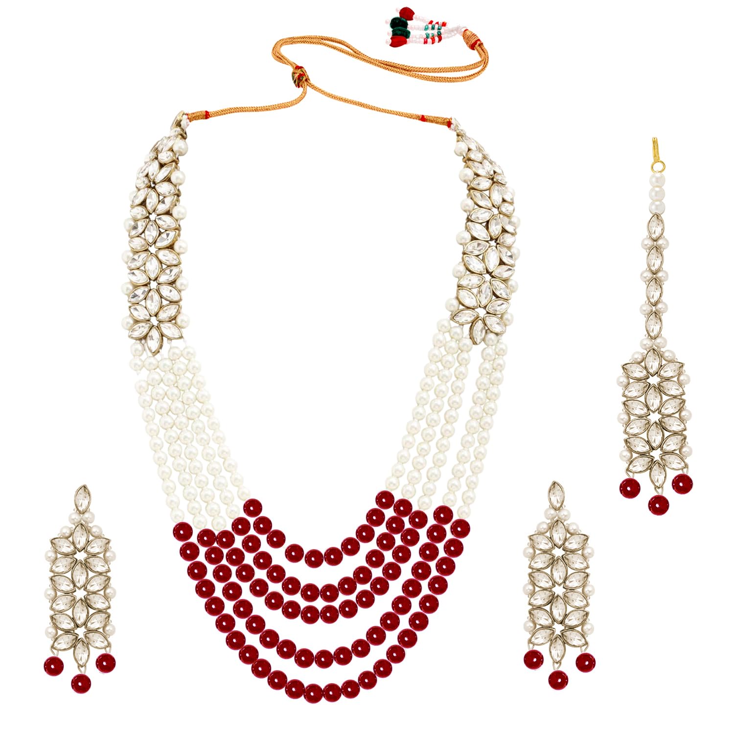 See full amazon price history chart for Peora Pearl Kundan Bridal Long Necklace with Earring Maang Tikka Traditional Jewellery Set for Women Peora Pearl Kundan Bridal Long Necklace with Earring Maang Tikka Traditional Jewellery Set for Women (B07RMHV71J) Amazon Price History, Amazon Price Tracker