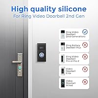 Vista 4 de Baaletc Funda protectora de silicona compatible con Ring Video Doorbell de 2ª generación (versión 2020), funda resistente a la intemperie, sin
