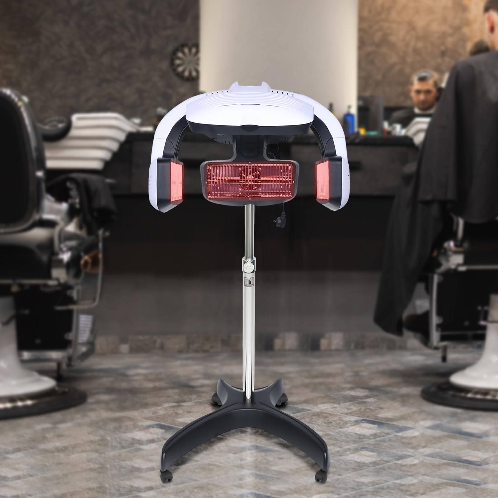 Trockenhauben für Haare, 220V 800W 5 Kopf Infrarot Friseur Trockenhaube mit Standfuß, Haartrockenhaube für Gestreifter Dauerwelle, Entfärbung, Färben, Pflege und Trocknen