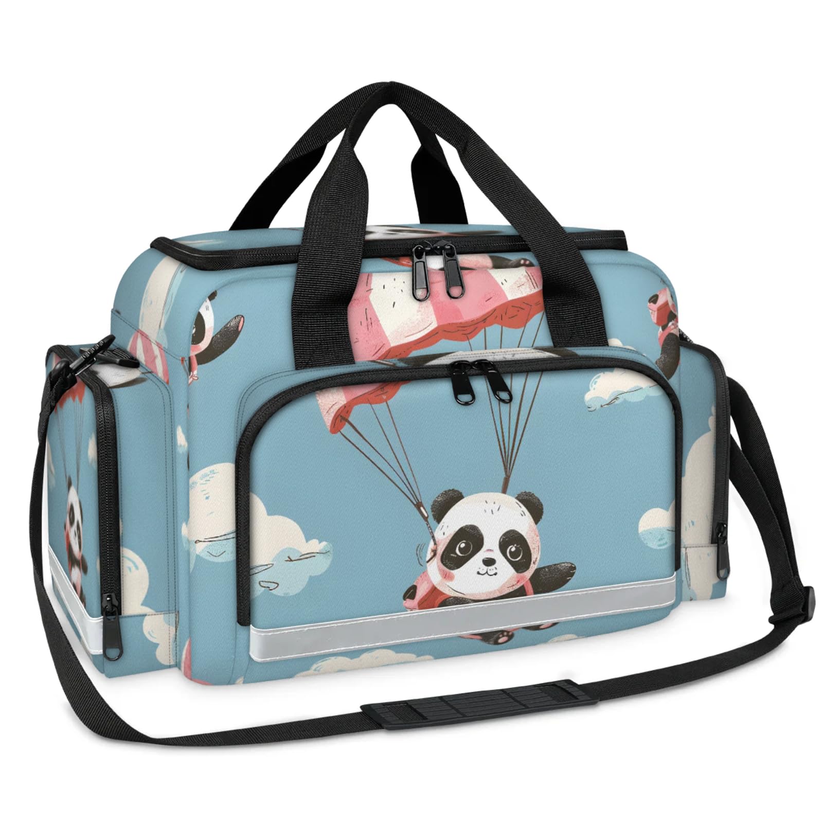 GzLeyigou First Aid Bags Empty, Giant Panda Emergency Bag First Aid Kit Multiple Compartment Kit Carrier On Call Trauma Bag For Paramedics Emergency Medical Supplies Kit