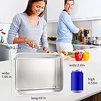 GIUOIDUO Stainless Steel Food Storage Containers with Lids - Freezer Safe Oven Tray, Dishwasher Safe, 10x7.68 Inch Set
