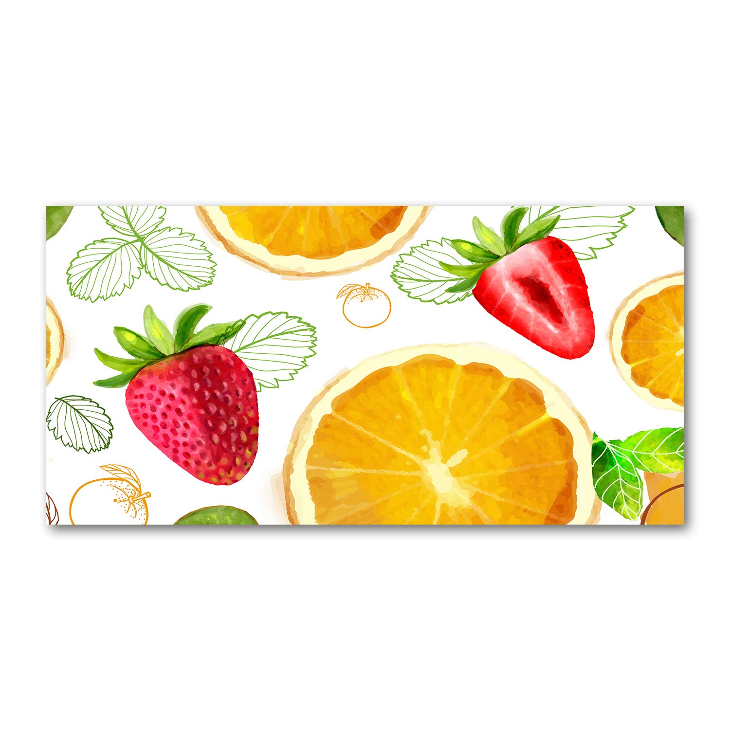 Déco murale plexiglas Fruits 100x50cm pour illuminer votre salle à manger