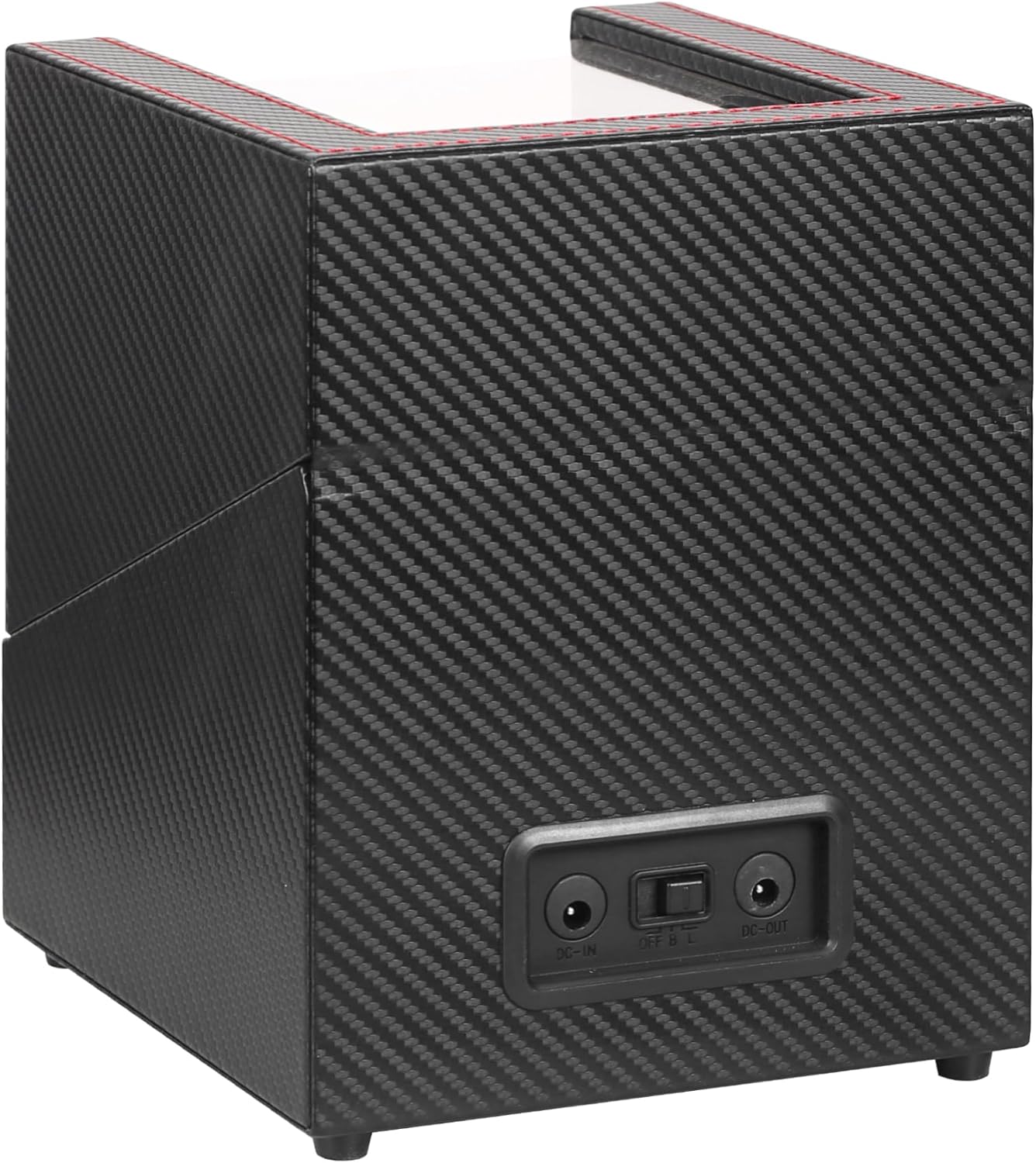 LLS Double Watch Winders for Automatic Watches, Automatic Watch Winder Box in Black Carbon Fiber, with Japanese Quiet Motor, Flexible PU Watch Pillows, for Women's& Men's Watches