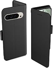 Google Pixel 10 Pro XL 5G Case, Premium PU Leather Protective Case [Wallet Bag] [Magnetic Closure] - Black