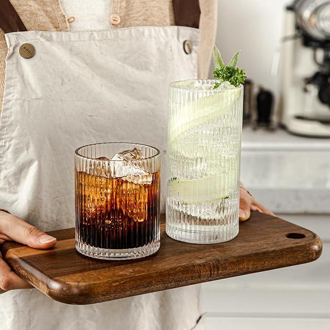 Set de 8 Vasos Highball Vintage Sunidearly - 12.5oz y 14oz miniatura 8