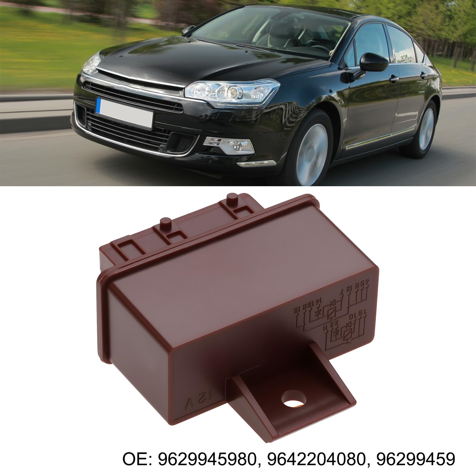 Relè pompa carburante auto 9629945980 compatibile con Peugeot 106 206 306 19207L, 9642204080, 96299459