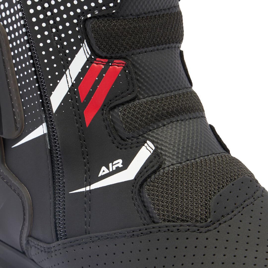 TCX S-tr1 Air Racing Boots, Stivale da Moto Uomo, con Tomaia in Microfibra Perforata al Laser, Chiusura con Zip Elastica Laterale e Velcro