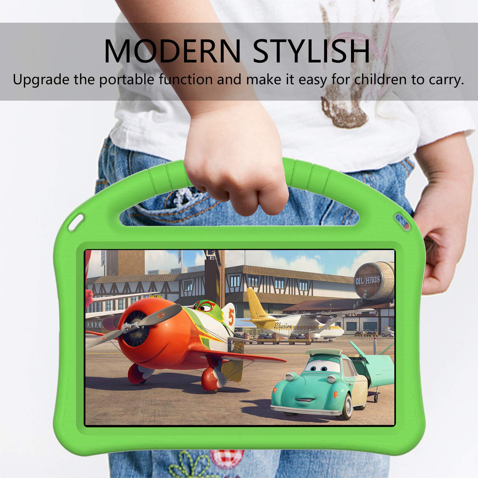QYiD Custodia Per Bambini Huawei MediaPad M3 Lite 8.0, Antiurto In Eva Con Maniglia E Supporto, Rosso