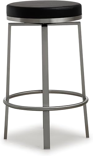 Miniatura 3 de Tov Furniture Pratt Collection - Taburetes de mostrador para interiores y exteriores, juego de 2, color gris