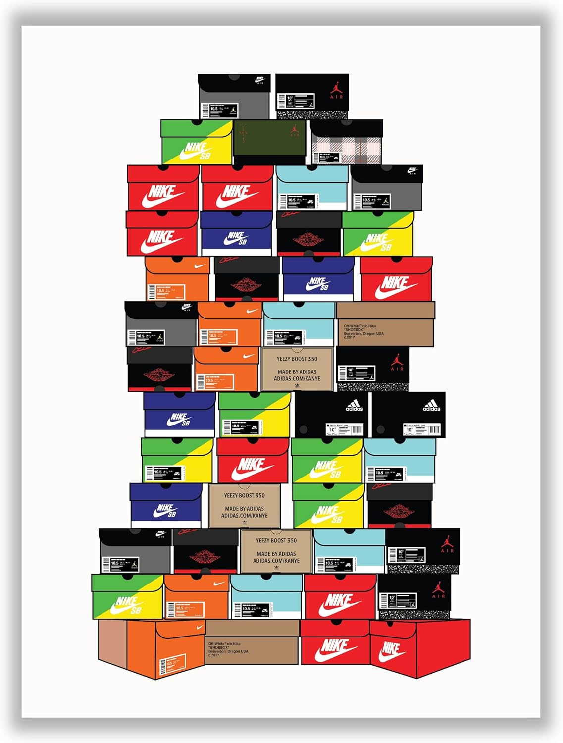 Hypebeast Sneaker Stacked Shoebox Collection Poster Ecuador Ubuy